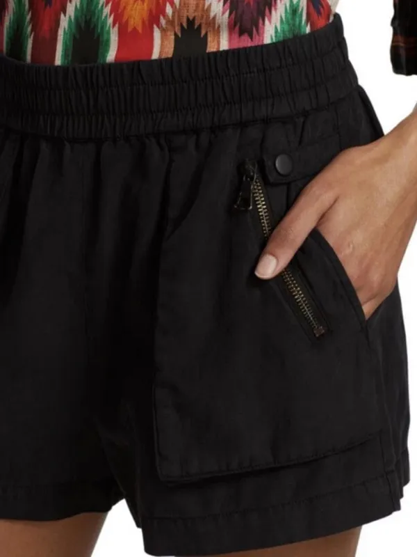 ALICE + OLIVIA Britney Patch-Pocket High Waist Black Shorts Size Small - Image 2