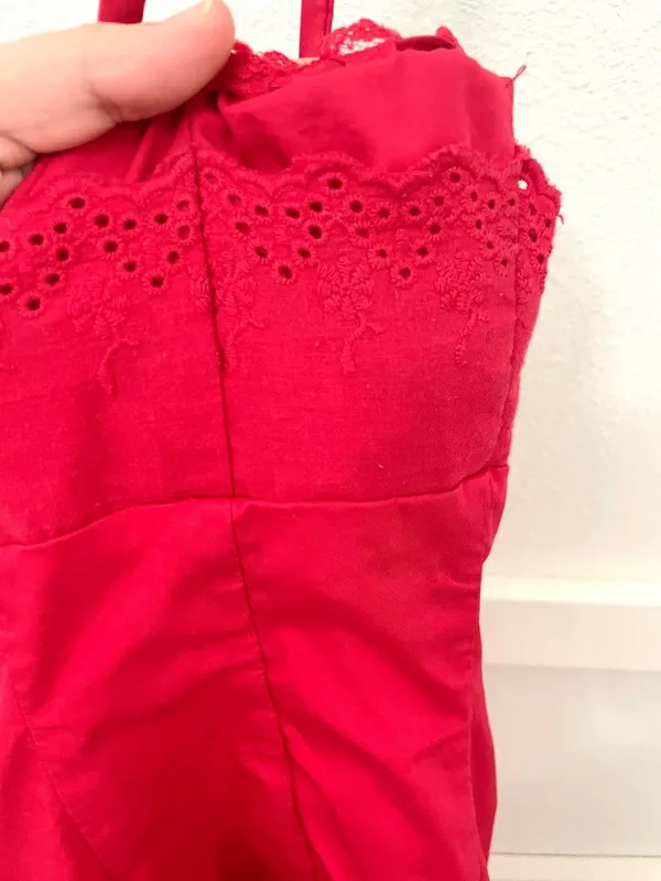House of CB Luci Cherry Red Corset Red Dress Size L+ Coquette Romantic Feminine - Image 6