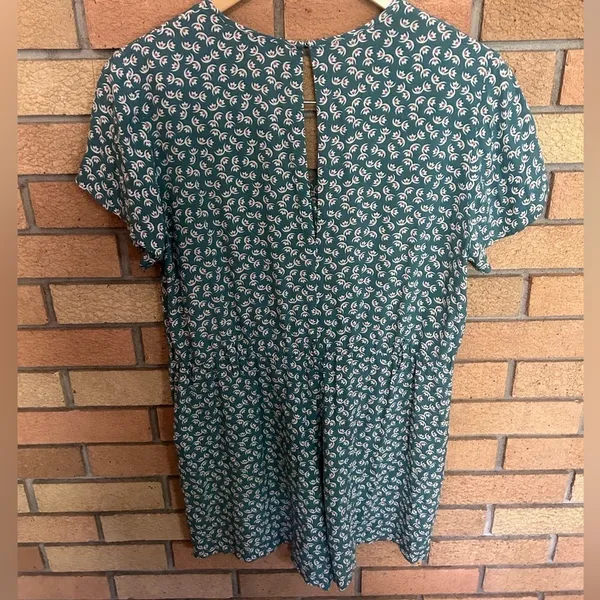 Rails Short Sleeve Sophia Romper in Teal Lotus Floral Size Small RTR - Image 6
