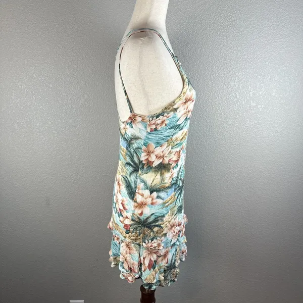 Farm Rio Mini Ruffle‎ Sun Dress Size S Tropical Hawaiian Strappy Front Beach - Image 6