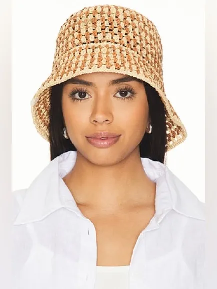 Loeffler Randall Jocelyn Raffia Bucket Hat - Image 9