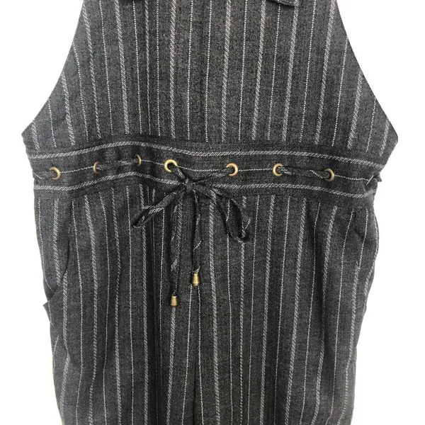 Black Pine Overalls Womens Small Cotton Dark Boho Barn Lumberjack Country Grunge - Image 5