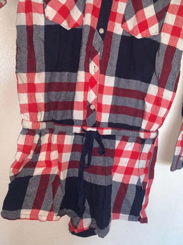 Aerie Long Sleeve Flannel Romper - Image 3
