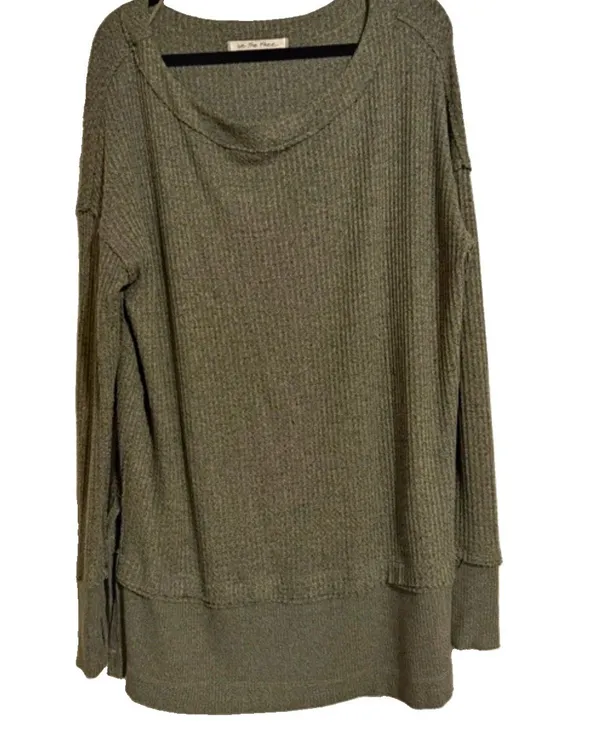 Free People $68 We The Free North Shore Long Sleeve Thermal Top Oversized S - Image 2