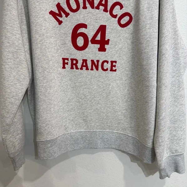 H&M Gray Monaco 64 France Graphic Oversized Sweatshirt Sz M NWT - Image 4