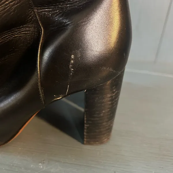 Coach Black Leather Ankle Boots with Chain Detail | Size 7 - Image 11
