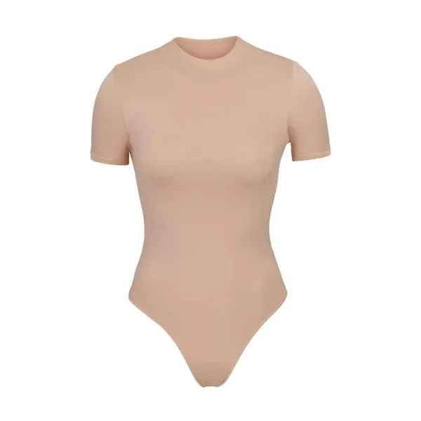 SKIMS Essential T-Shirt Thong Bodysuit in Sandstone Large/X-Large - Image 3