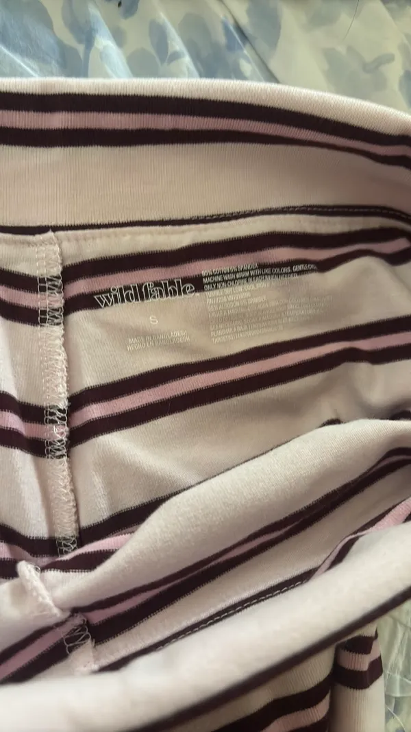 Wild Fable Pink Striped Foldover Pants - Image 3