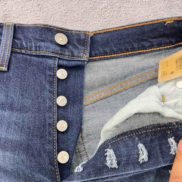 Levi's Ribcage Straight Ankle Super High‎ Rise Jeans Distressed Denim Womens 26 - Image 5