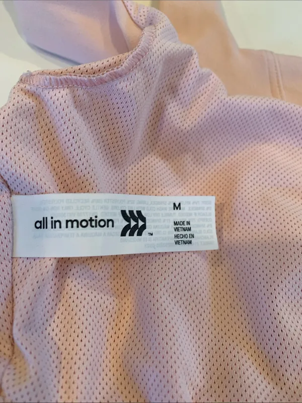 all in motion Womens Medium Light Pink Performance Cropped Tank Active Bralette - Image 5