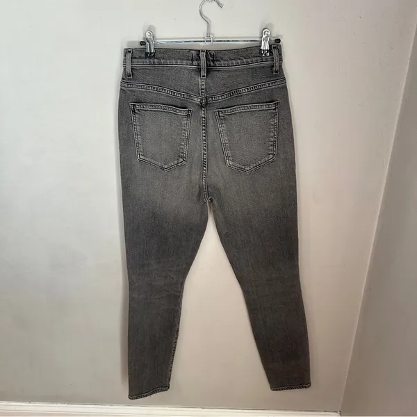 AGOLDE Pinch Waist Skinny Jeans 26 Interlude Black Grey - Image 4