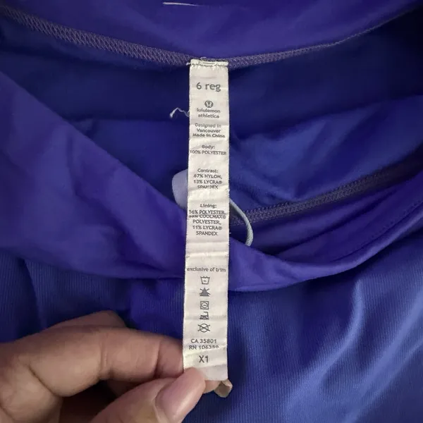 Lululemon Women's Run Skirt Size 6 Blue Pleated‎ Back Hidden Zipper Pocket - Image 7