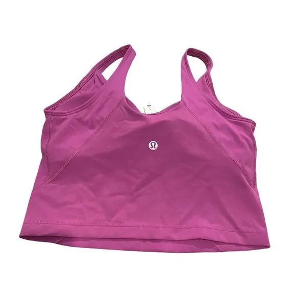 Lululemon Womens 6 Lululemon Align Tank Crop Top Vivid Plum‎ Purple Built In Bra - Image 7