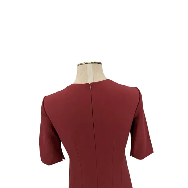 M.M.LaFleur Emily Square Neck A-Line Work Dress Brick Red NWT Size 0 - Image 8