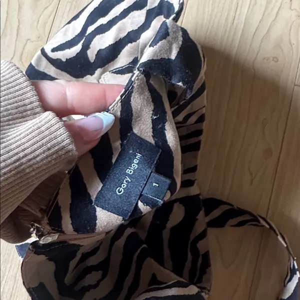 Zebra Print Crop Top in Black and Tan - Image 3