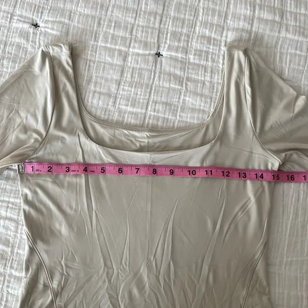 LULULEMON Wundermost Ultra-Soft Nulu Square-Neck Long-Sleeve Bodysuit Size M - Image 11