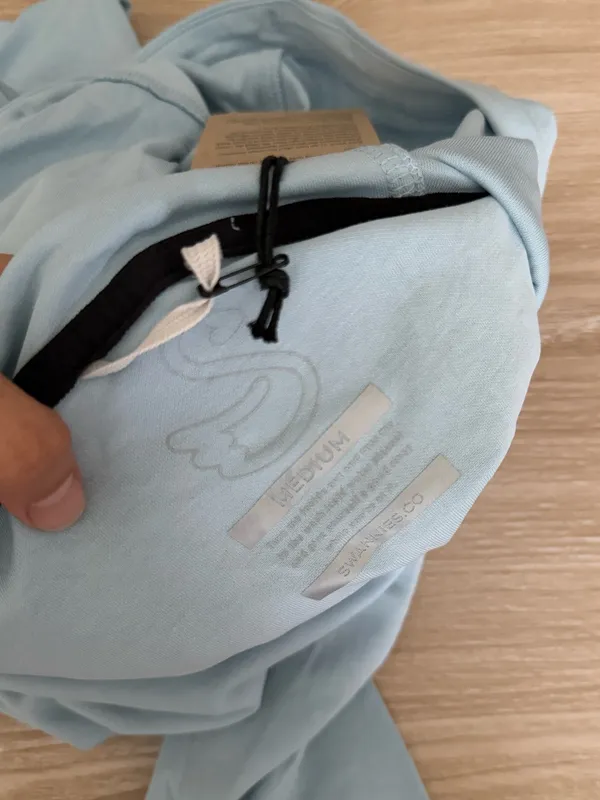 Swannies Medium NEW Emma Hoodie Sky Baby Blue Drawcord Athletic Golf Pastel - Image 6