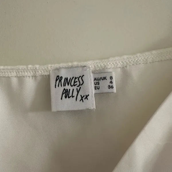 Princess Polly BURESS TOP WHITE summer cropped tank top - Image 7
