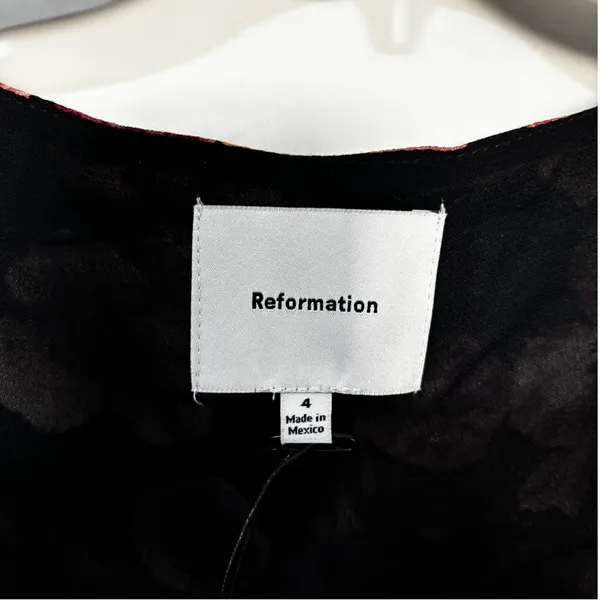 Reformation Kiley Dress Midi Long Sleeve Size 4 - Image 4