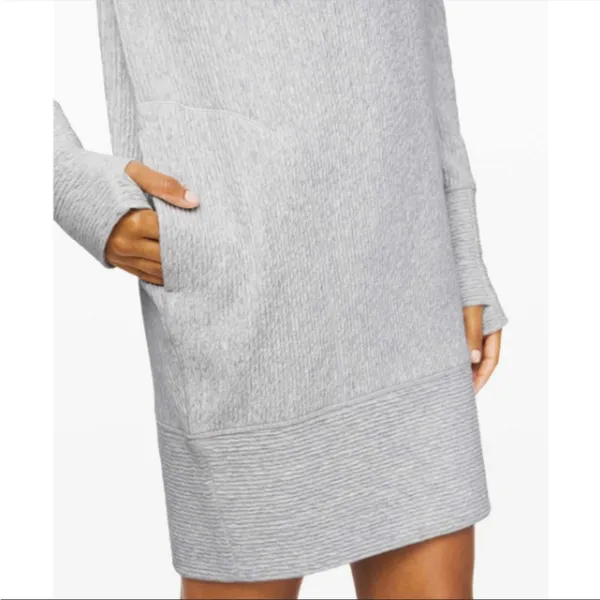 LULULEMON Along the Way Sweater Dress Gray XS 0/2 - Image 5