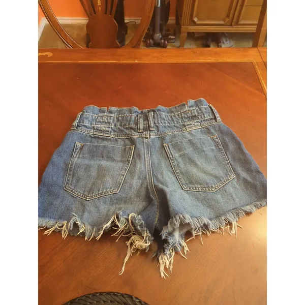 Women’s Free People Blue Jean Cut Off Shorts NO Belt Size S - Image 10
