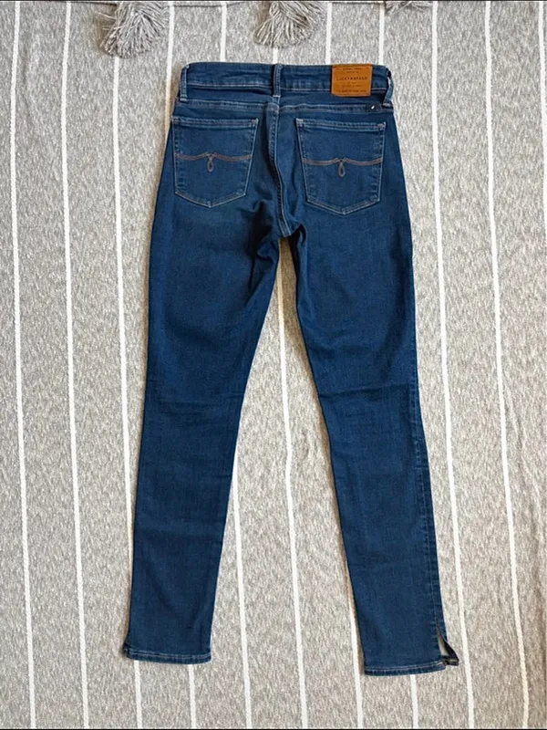 Lucky Brand Lolita Robinson Side-Slit Low Rise Skinny Jeans - Image 5