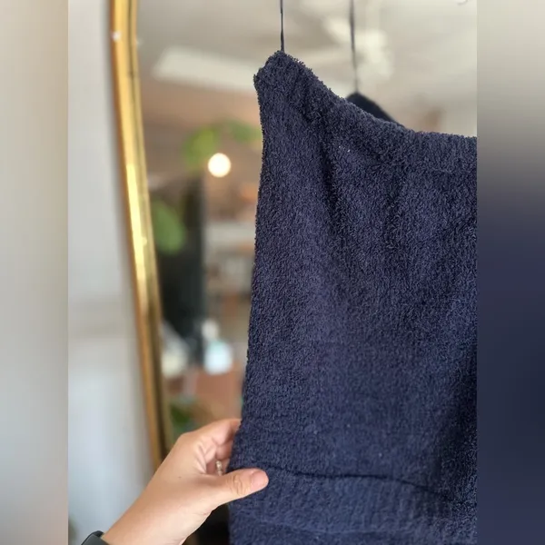 Free people navy blue terry cloth jumpsuit strapless nwot Xs - Image 3