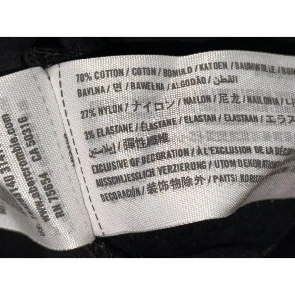 NEW Abercrombie & Fitch Black Cotton Pencil Skirt Mini Skirt Womens Size XS - Image 5