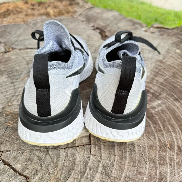 Nike Epic React Flyknit 2 White Black Oreo women Size 8.5 Running Sheos - Image 3