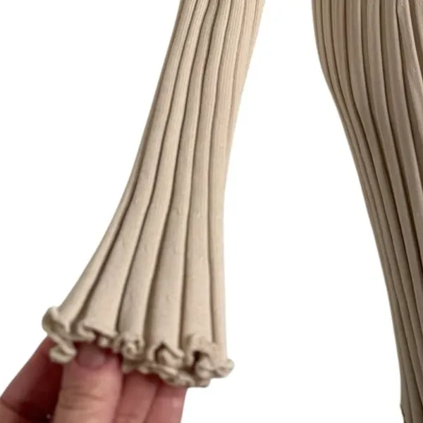 DISSH Beige Ribbed Knit Midi Dress Size L - Image 9
