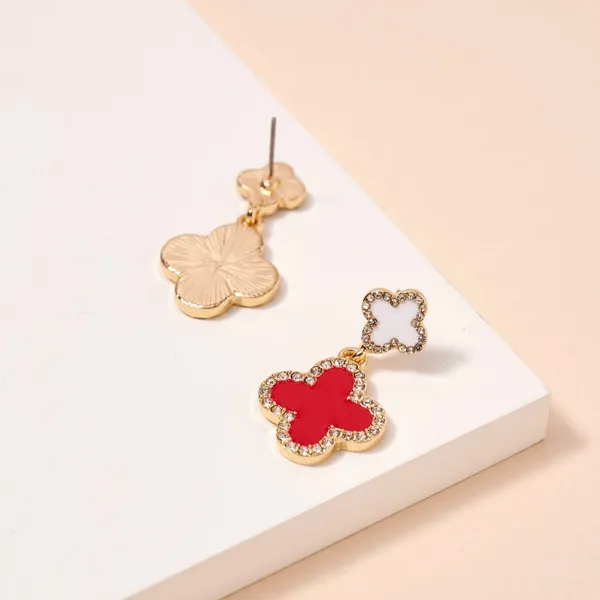 Game Day Enamel Clover Dangling | Earrings - Image 2