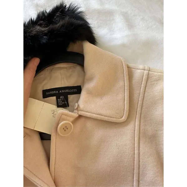 NWT Sandra Angelozzi "Nude" Jacket Size 40 80%wool 20% acrylic A Size M - Image 7