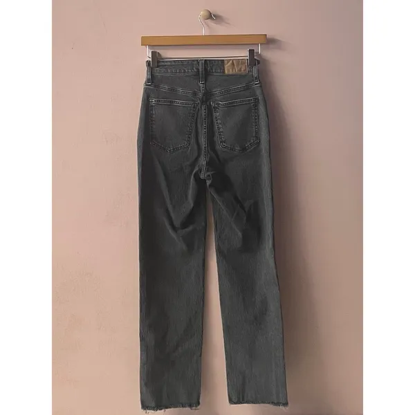 Madewell Black Wash Curvy Perfect Vintage Straight Jean Size 24 - Image 2