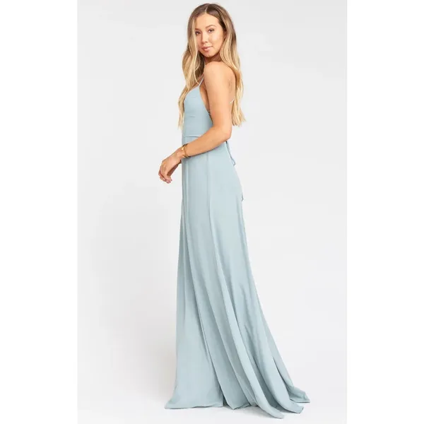 Show Me Your Mumu Godshaw Goddess Blue Maxi A-line Bridesmaid Dress Gown Size S - Image 3
