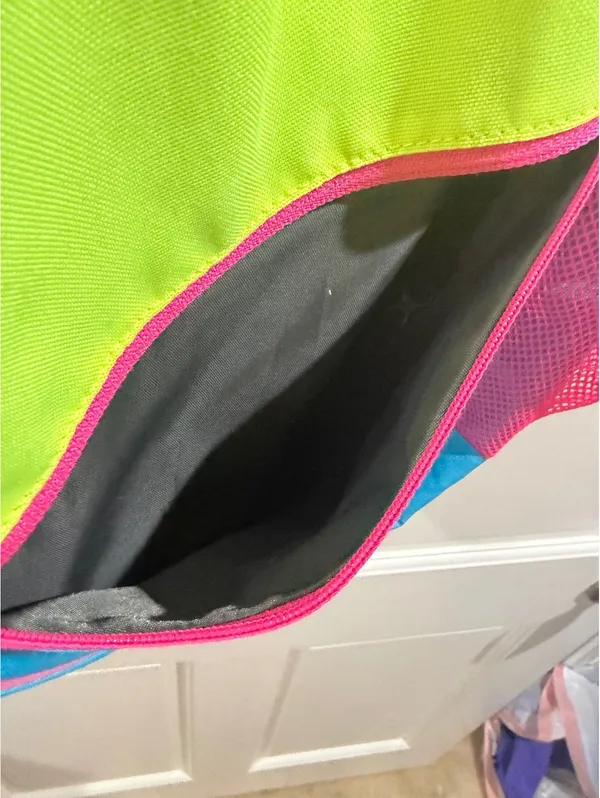 KAVU Rope Sling Bag Neon Lime Blue Pink Colorblock Y2K Outdoor Crossbody - Image 6