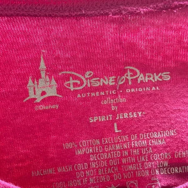 Disney Parks Spirit Jersey Walt Disney World Pink Silver Sparkle Large - Image 7