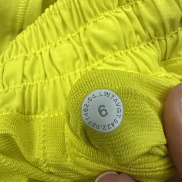 Lululemon Hotty Hot Shorts Low Rise 4" Sonic Yellow Athletic Athleisure Women 6 - Image 5