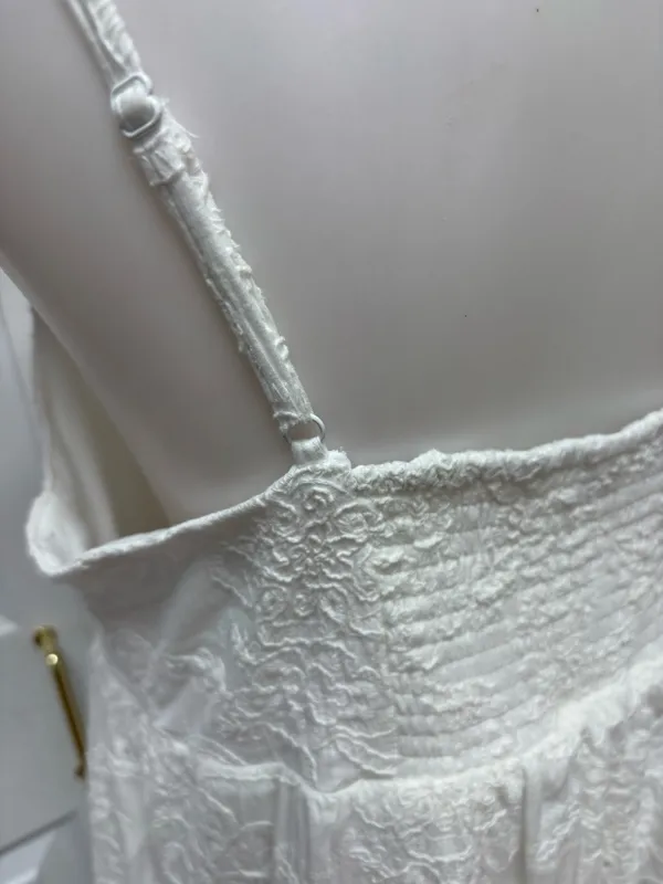 Nanette Lepore White‎ Sleeveless Embroidered Dress With Pockets- Size 14. - Image 4