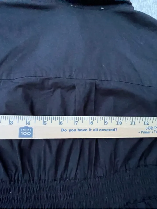 Black Button-Front Shirtdress with Smocked Waist‎ - Image 8