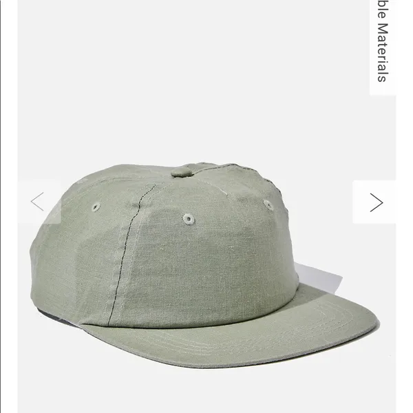 New Cotton On sage hat adjustable dad hat baseball in hemp - Image 2