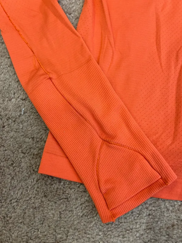 Lululemon Orange Swiftly Tech Long Sleeve Race Length Size 4 - Image 4