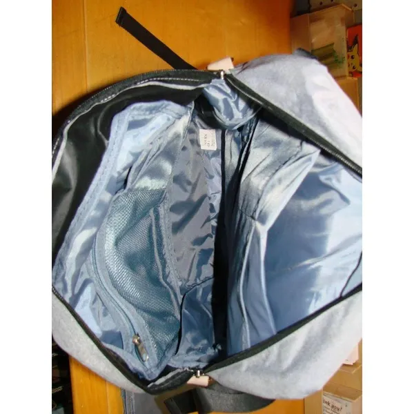 BB Well Diaper Bag Backpack with PEVA Waterproof Changing Pad Spacious Pockets Gray - Image 7