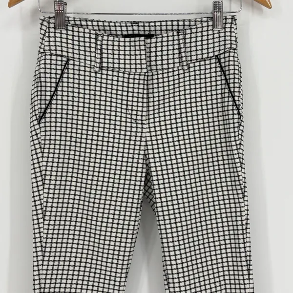 Shinestar Gingham‎ Checkered Pants Black White Y2K Stretch Women Size Large - Image 5