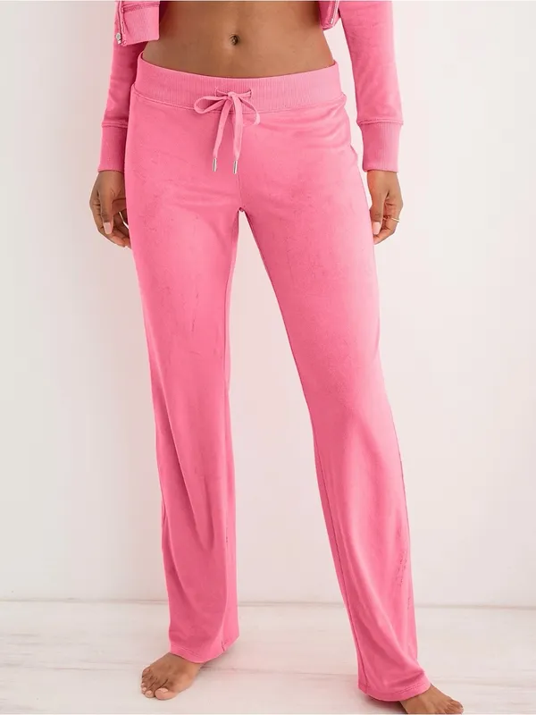 Aerie Dreamy Velour Low Rise Lounge Pants, Green, Size M - Image 3