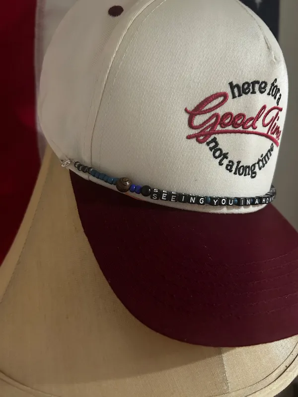 Beaded Hat Chain Seeing you in a Honky Tonk handmade brand new - Image 2
