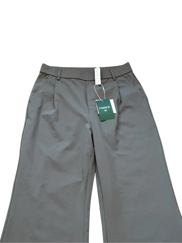 Halara Gray Wide Leg Pants Flex Day Stretch Tummy Control Athleisure Casual NWT - Image 3