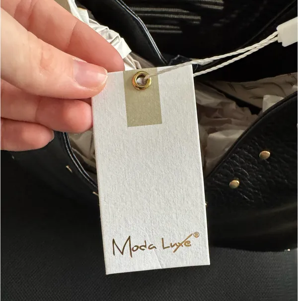 Moda Luxe Black Leather Purse - Image 8
