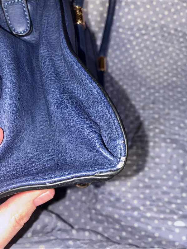 Classic Navy Blue Nautical Top-Handle Crossbody Bag Purse - Image 11