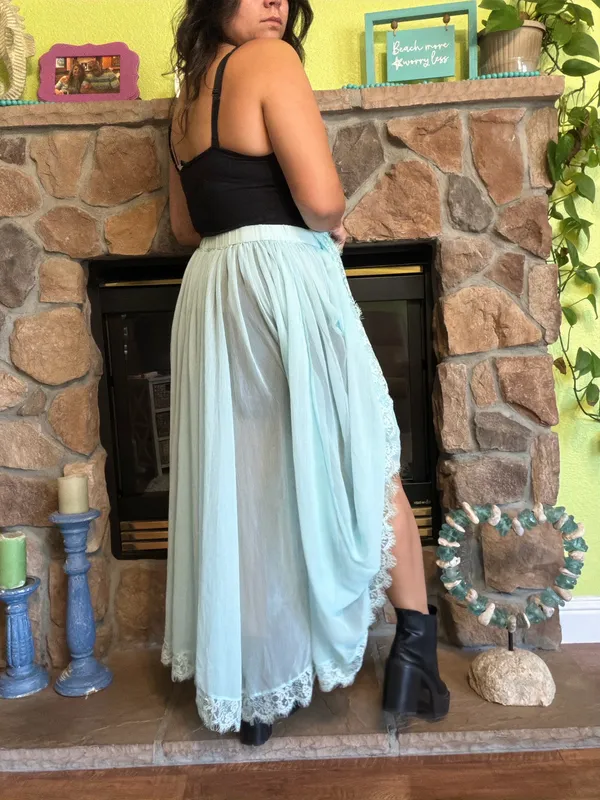 NWT Anthropologie Sheer Maxi Skirt - Image 6
