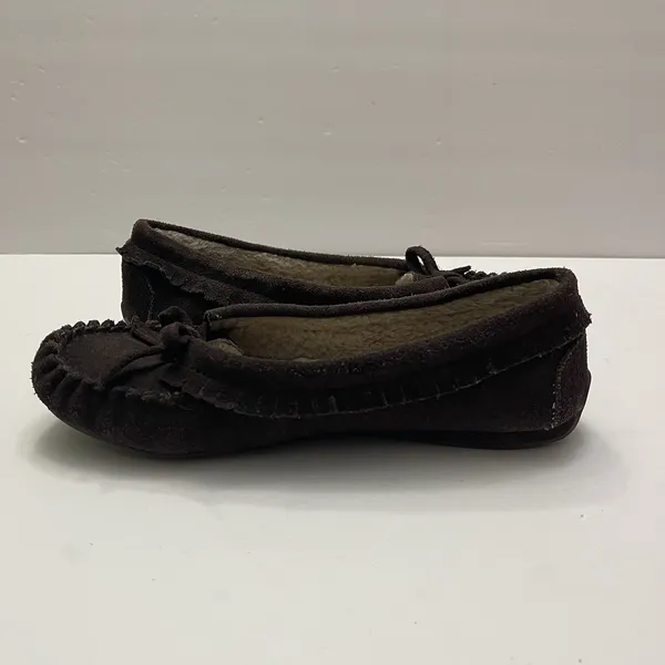 KENNETH‎ COLE REACTION Brown Suede Sherpa Comfort Flat Slipper Shoe Womens 8 - Image 6